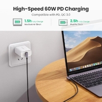 UGREEN 70529 60W Angle USB C to C Cable 1M thumbnail