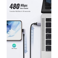 UGREEN 80714 USB-C 2.0 to Angle USB-C Cable Black 3M thumbnail