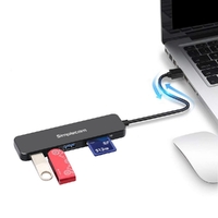 Simplecom CH365 SuperSpeed 3 Port USB 3.0 (USB 3.2 Gen 1) Hub with SD MicroSD Card Reader thumbnail