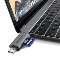 Simplecom CR402 SuperSpeed USB-C and USB-A SD/MicroSD Card Reader USB 3.2 Gen 1 (USB 3.0) thumbnail