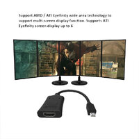 Simplecom DA101 Active MiniDP to HDMI Adapter 4K UHD (Thunderbolt and Eyefinity Compatible) thumbnail