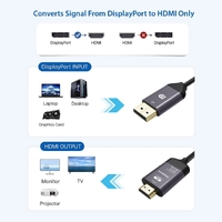 Simplecom DA211 Active DisplayPort to HDMI 2.0 Cable 2M 4K@60Hz thumbnail