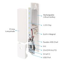 EL608 Rechargeable Infrared Motion Sensor Wall LED Night Light Torch (Cool White) thumbnail