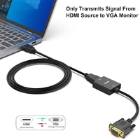 BENFEI HDMI to VGA, Uni-Directional HDMI Computer to VGA Monitor  Adapter (Female to Male) with 3.5mm Audio Jack thumbnail