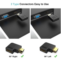 BENFEI HDMI Male to Female Right Angle 90 Degree Adapter thumbnail