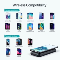 Choetech B650-CC Power Bank 10000mAh with Wireles Power Bank (Black) thumbnail