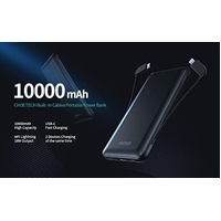 CHOETECH B688-BK 10000mAh MFi Certified PD18W Power Bank (with 2 cables) thumbnail