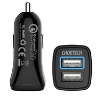 CHOETECH C0051 Quick Charge 3.0 Tech 30W Car Charger thumbnail