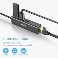 CHOETECH HUB-U02 USB-C To Ethernet Hub thumbnail