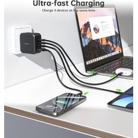 CHOETECH PD6055 GAN USB-C + USB-A 70w Travel Charger (US/EU/UK/AU) thumbnail