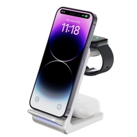 CHOETECH T608-F 15W 4-in-1 Wireless Charger Stand for iWatch and Samsung Watch thumbnail