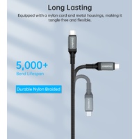 CHOETECH XCC-1042 Gen3.0 USB4.0 with 8K @ 60hz Video & Audio 240W USB-C to C Braided Cable 2M thumbnail