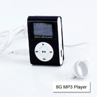 Mini Clip 16G MP3 Music Player With USB Cable & Earphone Silver thumbnail