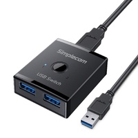 Simplecom KM125 Bi-Directional 2-Way USB 3.0 Switch 1 In 2 Out (2 In 1 Out) 5Gbps thumbnail