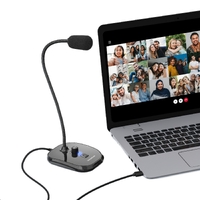 Simplecom UM360 Plug and Play USB Desktop Microphone with Headphone Jack thumbnail