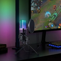 Simplecom UM650 USB Cardioid Condenser Microphone Gaming RGB Lights with Tripod & Pop Filter thumbnail