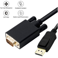 1.8M Display Port DP Male To VGA/M Cable Converter Connector Adaptor thumbnail
