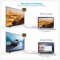 1.8M Type C USB-C Thunderbolt 3 to Display port DP Cable Male to Male Converter thumbnail