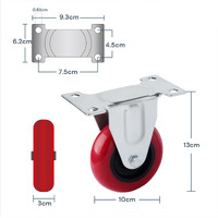 4x 4 inch Heavy Duty 2x Fixed + 2x Swivel Casters Load 520kg Lockable Castor Caster Wheels Swivel Casters with Brakes thumbnail
