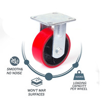 5 inch Industrial 500KG Caster Wheels Fixed Casters Castor Wheels Cart Furniture Workbench thumbnail