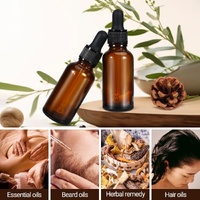 50ml (5 Pack) Amber Glass Dropper Bottle Liquid Essential Oils Bottle Bottles Leakproof Glass Tincture Bottles thumbnail