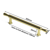 Gold Zinc Kitchen Cabinet Handles Drawer Bar Handle Pull 128mm thumbnail