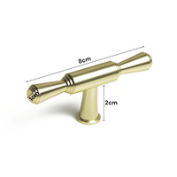 Gold Zinc Kitchen Cabinet Handles Drawer Bar Handle Pull T thumbnail
