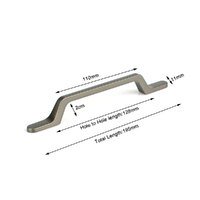 Black Zinc Kitchen Cabinet Handles Drawer Bar Handle Pull 128mm thumbnail