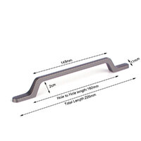 Black Zinc Kitchen Cabinet Handles Drawer Bar Handle Pull 160mm thumbnail