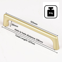 Gold Zinc Kitchen Cabinet Handles Drawer Bar Handle Pull 128mm thumbnail