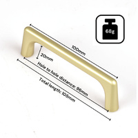 Gold Zinc Kitchen Cabinet Handles Drawer Bar Handle Pull 96mm thumbnail