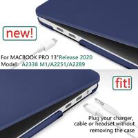 Navy Blue MacBook Pro 13 Inch Case 2016-2023 M1 M2 A2338 A2289 A2251 A2159 Hard Shell Case Keyboard Cover thumbnail