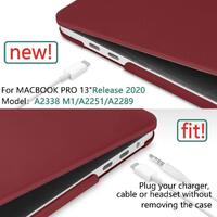 Wine Red MacBook Pro 13 Inch Case 2016-2023 M1 M2 A2338 A2289 A2251 A2159 Hard Shell Case Keyboard Cover thumbnail