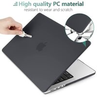 Suitable for  MacBook Pro 16 inch Case 2023 2022 2021 M2 A2780 A2485 M1 Pro/Max Hard Shell Case Keyboard Cover Black thumbnail