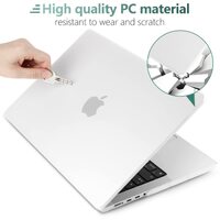 Suitable for  MacBook Pro 16 inch Case 2023 2022 2021 M2 A2780 A2485 M1 Pro/Max Hard Shell Case Keyboard Cover White thumbnail