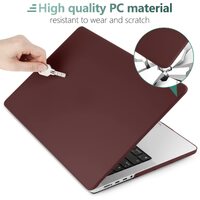 Suitable for  MacBook Pro 16 inch Case 2023 2022 2021 M2 A2780 A2485 M1 Pro/Max Hard Shell Case Keyboard Cover Wine Red thumbnail