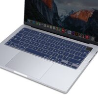 Keyboard Cover Skin For MacBook Air Pro 13 13.6 14 15.3 16 A2442 A2779 A2485 A2780 A2681 A2941 M1 M2 2021 to 2023 Navy Blue thumbnail