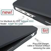 Suitable for  2023 2022 MacBook Air 13 inch case M2 Model A2681 Hard Shell Case Keyboard Cover Black thumbnail