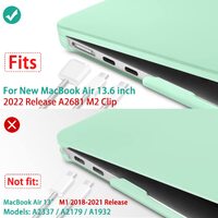 Suitable for  2023 2022 MacBook Air 13 inch case M2 Model A2681 Hard Shell Case Keyboard Cover Green thumbnail