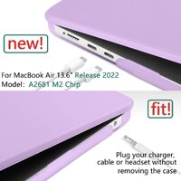 Suitable for  2023 2022 MacBook Air 13 inch case M2 Model A2681 Hard Shell Case Keyboard Cover Purple thumbnail