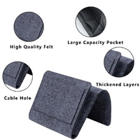 Bed Organiser Bed Caddy Sofa Organiser Bedside Organiser Book Magazines Organiser Dark Grey thumbnail