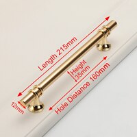Luxury Design Kitchen Cabinet Handles Drawer Bar Handle Pull Gold 160MM thumbnail