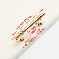 Luxury Design Kitchen Cabinet Handles Drawer Bar Handle Pull Gold 96MM thumbnail