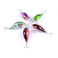 5x 5.5cm Popper Crank Bait Fishing Lure Lures Surface Tackle Saltwater thumbnail