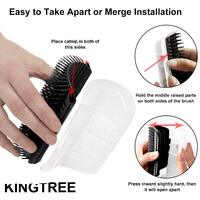 Cat Self Groomer Catnip  Dog Cat Toy Corner Groomer Wall Corner Scratcher Comb Grooming Massage Brush Black thumbnail
