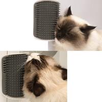 Cat Self Groomer Catnip  Dog Cat Toy Corner Groomer Wall Corner Scratcher Comb Grooming Massage Brush thumbnail