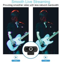 1080p HD Webcam USB Desktop Computer Laptop Camera Video Calling Built-in Mic thumbnail