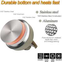2.5 Liter Tea Whistling Kettle Stainless Steel Modern Whistling Tea Pot for Stovetop Cream thumbnail