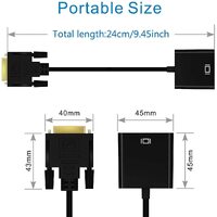 DVI to VGA Adapter,ABLEWE 1080p Active DVI-D to VGA Adapter Converter 24+1 Male to Female Adapter thumbnail