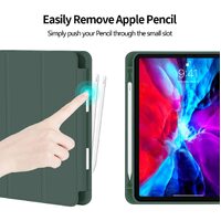 iPad Pro 11 Inch 2020 Soft Tpu Smart Premium Case Auto Sleep Wake Stand Cover Pencil holder Dark Green thumbnail